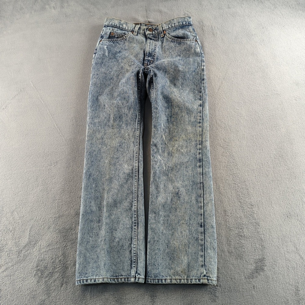 Vintage 80s Levis Orange Tab 517 Jeans 31x30 Blue Acid Wash 20517-0217 Made USA